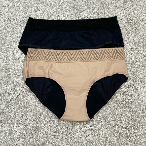 THINX Hiphugger Period Moderate Absorbency Underwear - 2-Pack Sz - XL (B350) $70 - Picture 1 of 6